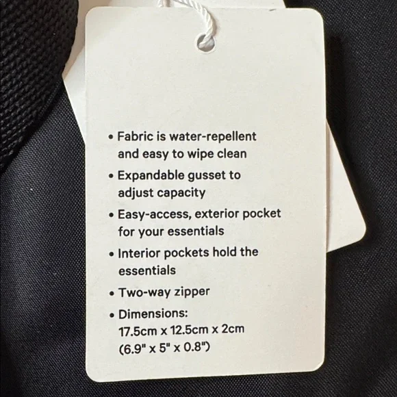 NWT Lululemon Easy Access Crossbody Bag - Black with White Wordmark Logo - Picture 9 of 9